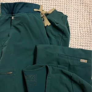 Figs- carribean blue set- medium Zamora jogger medium scrub top